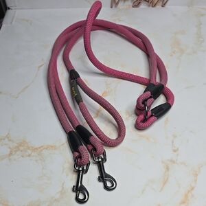 Pink Double Dog Leash